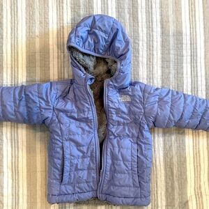 North Face toddler 3T reversible hooded puffer jacket